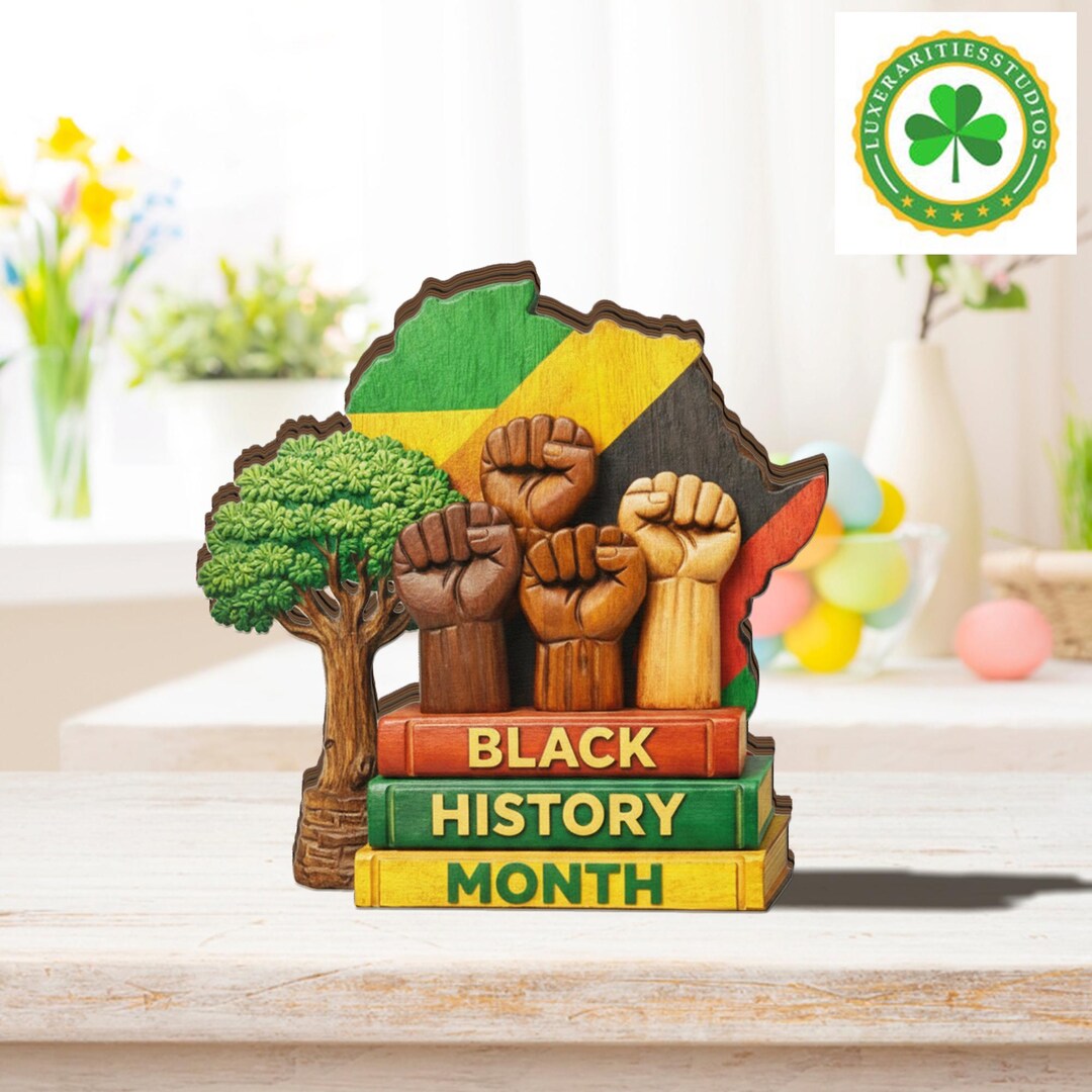 Black History Month Wooden Block, African American Heritage Decor, Home ...