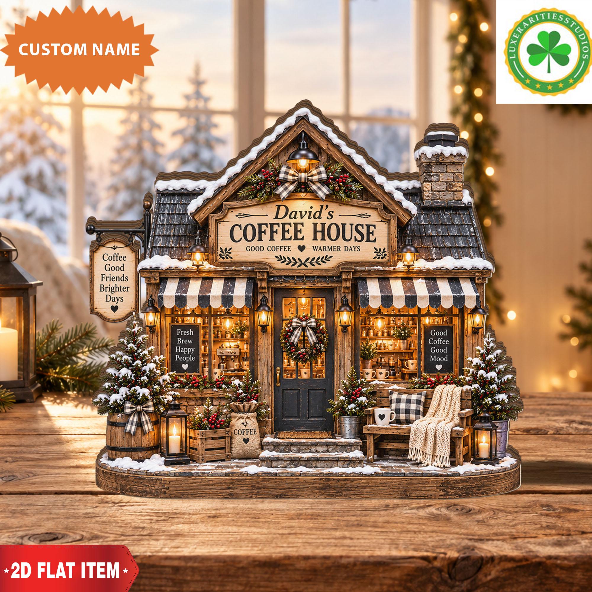 Christmas Village Coffee Shop - Etsy