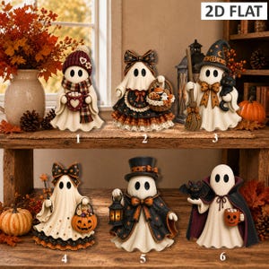 Halloween Ghost Wooden Block, Rustic Farmhouse Table Decor, Shelf Sitter Keepsake