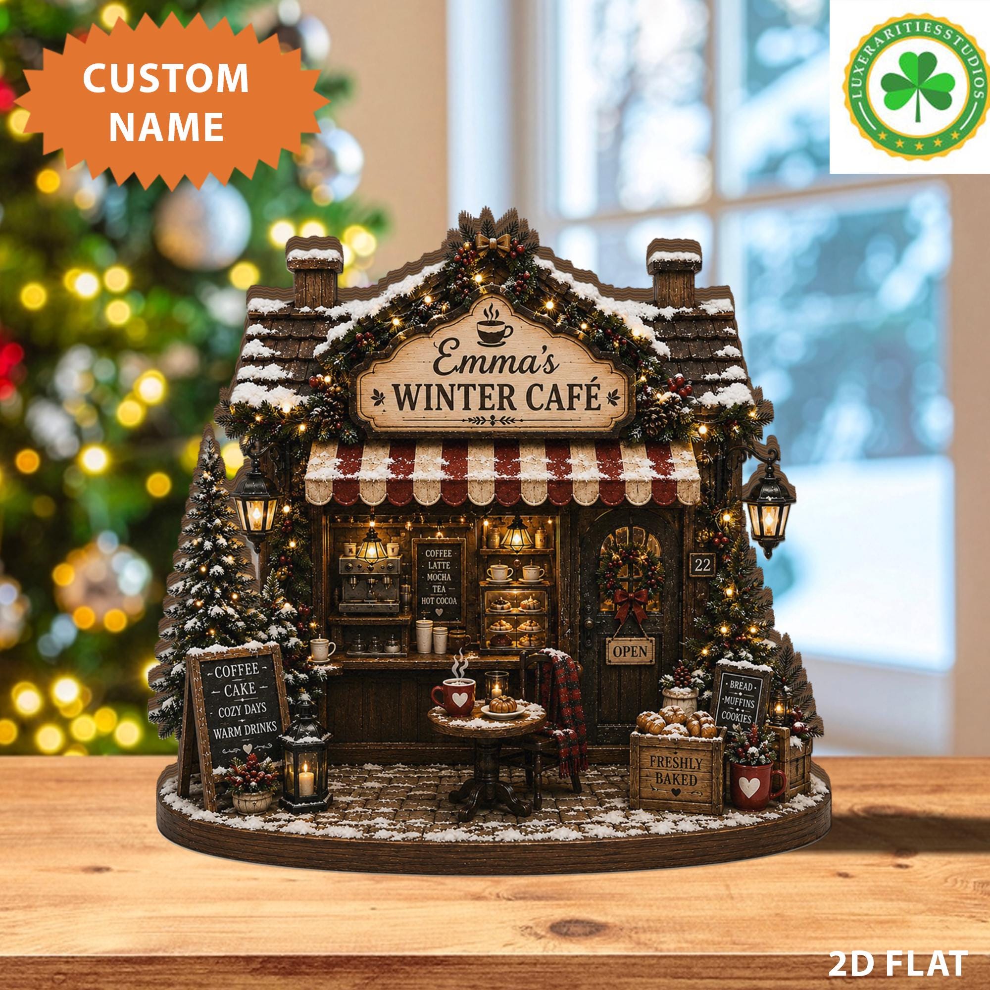 Christmas Village Coffee Shop - Etsy