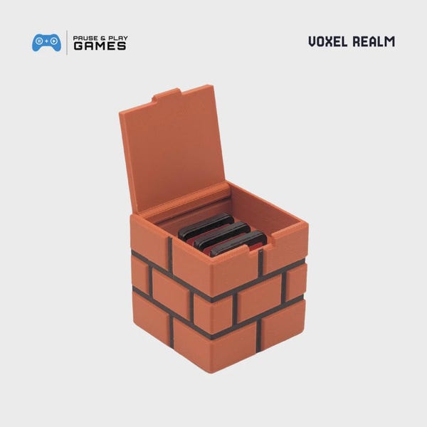 Switch Game Cartridge Holder - Brick Block | Magnetic | Switch 1 & Switch 2