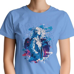 T-shirt graphique Anime |  T-shirt ras du cou unisexe | Streetwear urbain japonais