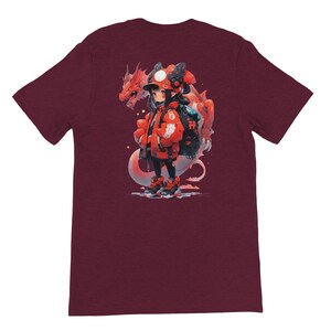 T-shirt graphique premium Anime |  T-shirt ras du cou unisexe | Streetwear urbain japonais