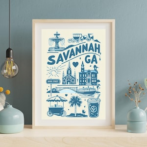 Savannah Georgia Print | Multiple Sizes | Historic Southern Wall Decor