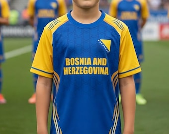 Bosnië en Herzegovina voetbalshirt voor kinderen – Heren Dames Fan Cup, Kinderen Jeugd Volwassenen Kampioen merchandise