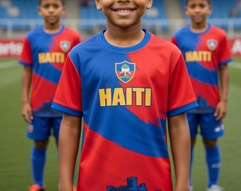 Gepersonaliseerd voetbalshirt van het Haïtiaanse team – Voetbalfanartikelen met naam 2026, sportief cadeau voor hem
