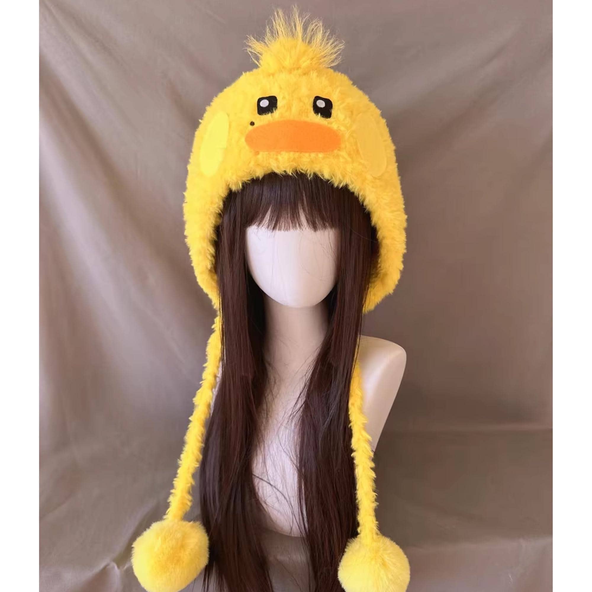 Crochet Yellow Duck Beanie: Handmade Knit Cosplay Hat - Etsy display picture 2