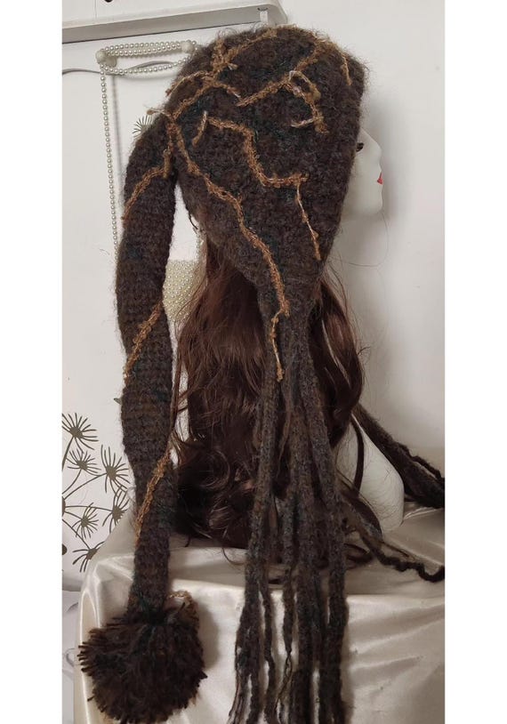 Hand Crocheted Long Tail Magical Beanie Mermaid Slouchy Hat Crochet Pattern ~ Crafty Kitty Crochet main image 2