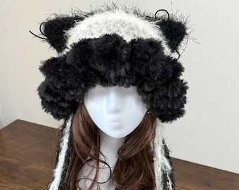 アライグマのパンダのソフトスカルプチャーイヤーハット - Etsy 日本