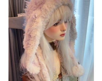 紫のうさぎ耳帽子 - 手作りの気まぐれなファンタジー - Etsy 日本