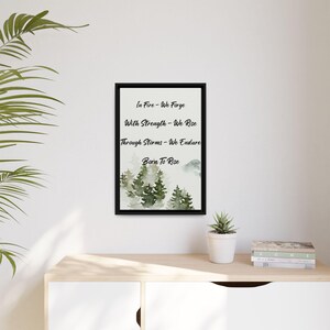 Inspirational Wall Art Print, Motivational Home Decor, Framed Canvas, Affirmation Art, Nature Decor, Gift for Nature Lovers