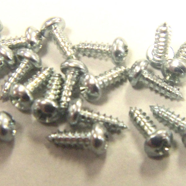 Phillips Round Head Wood Screw - Nickel Plated Steel - # 2 x 1/4" - 100pcscs