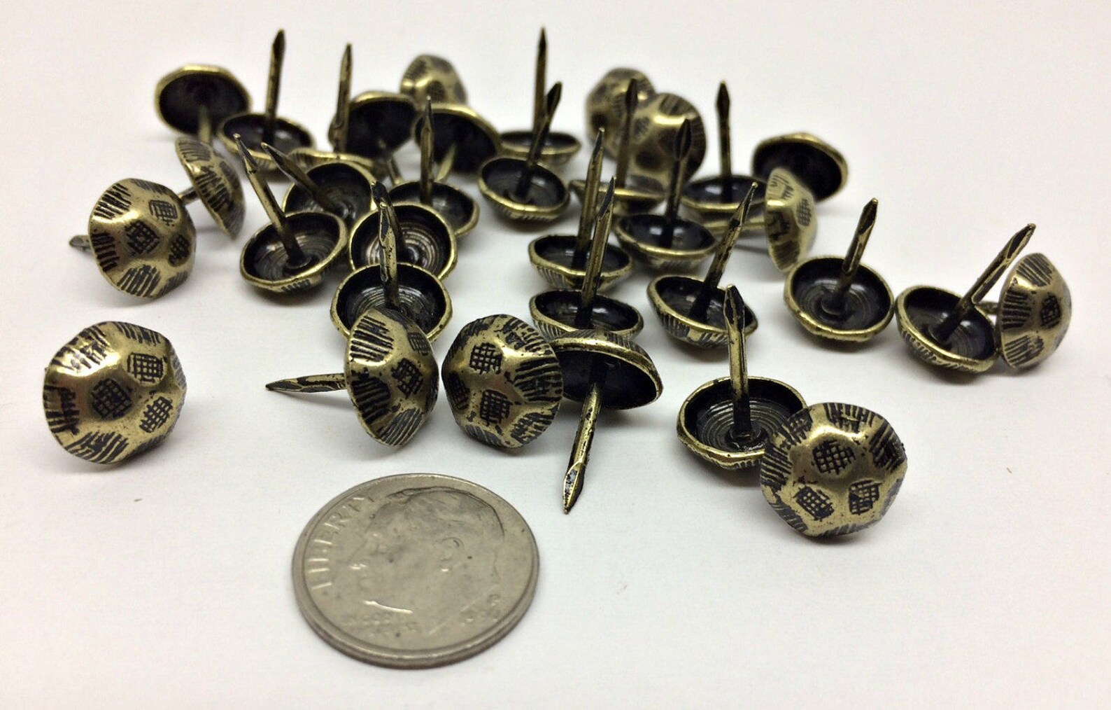 Hammered Head Decorative Upholstery Tack Nail Stud Antique Etsy