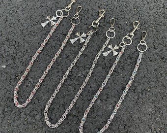 Handcrafted Punk Chain Belt, Metal Dragon Bone Beaded Pants Chain, Rock Hip-Hop Waist Accessory, Trendy Edgy Fashion Gift