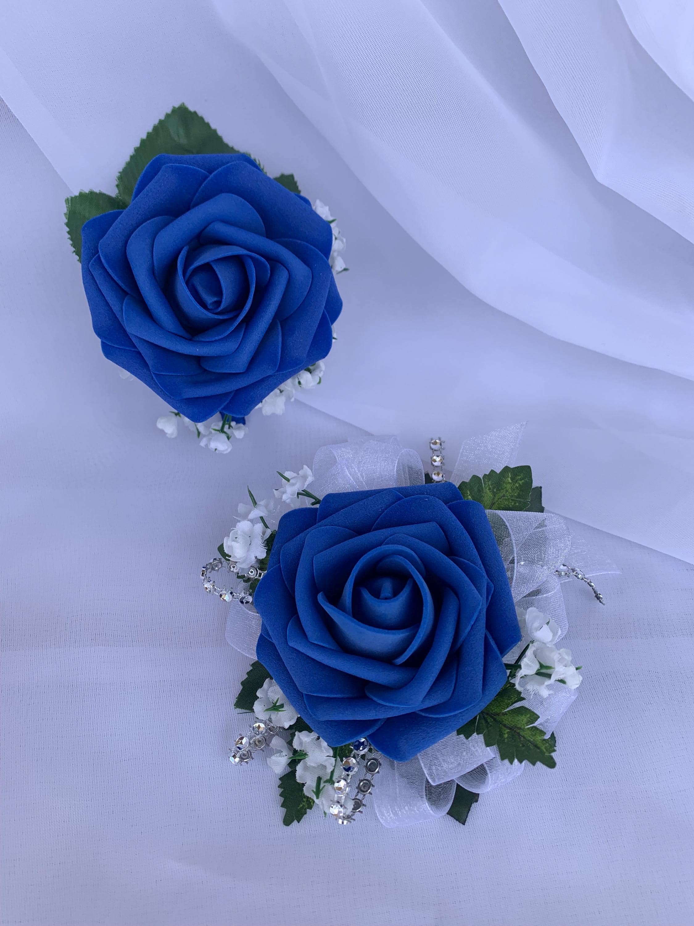 Royal Blue Corsage - Etsy Royal Blue Corsage - Etsy