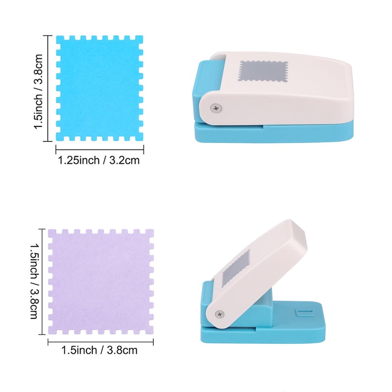 Rectangular Paper Punch 2pcs/set Postage Stamp Punch, 1 Inch Square or Rectangular Postage ...