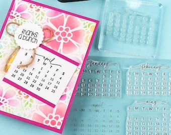 2026 Calendar Clear Stamp: Monthly Planner, Journaling Accessory