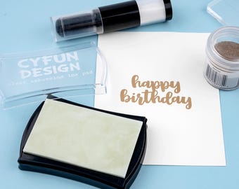 Clear Embossing Ink Pad & Brushes（without Powder) Set for Watermark Effects