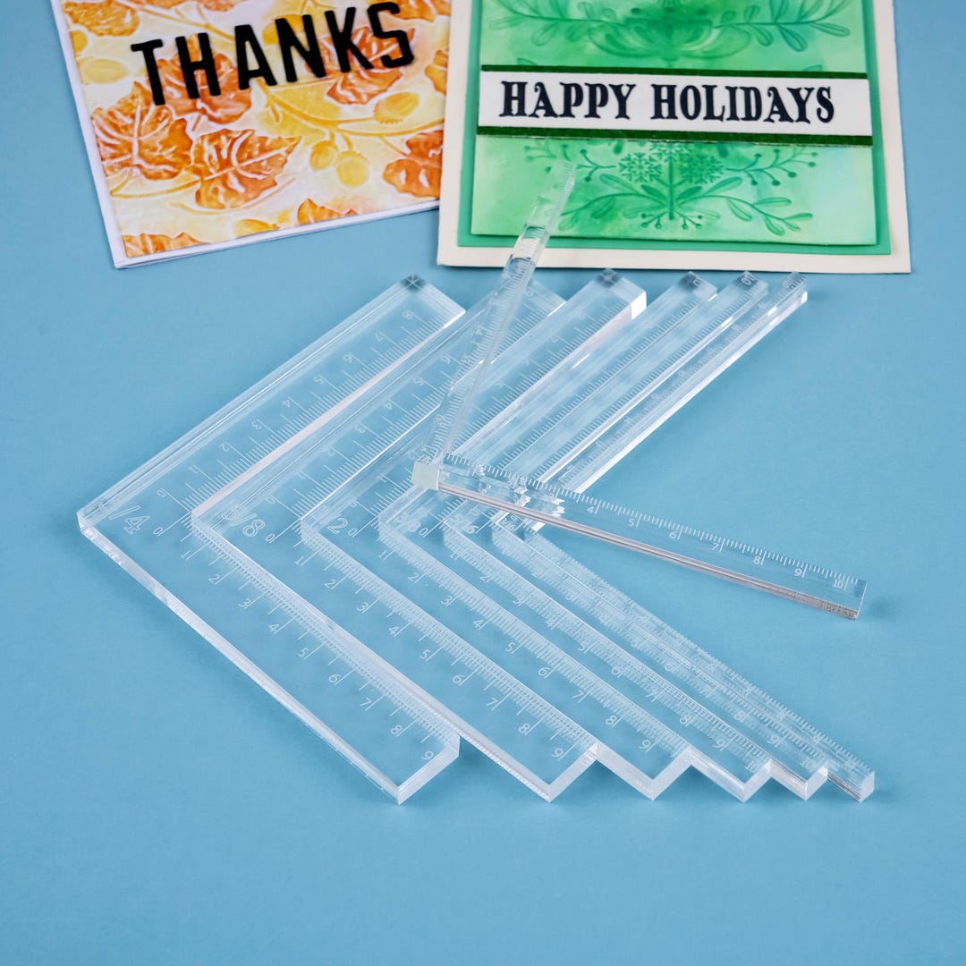 Acrylic L-square Ruler Set: Card Positioning & Layering Tools - Etsy
