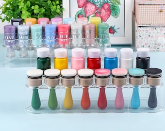 Clear Polycarbonate Storage Rack: Craft Bottle & Tool Organizer