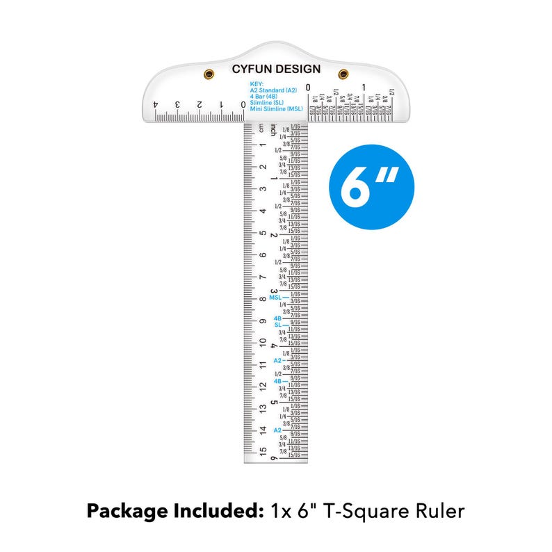 Texet Ruler Clear Acrylic T-square Ruler: Crafting Tool With Inches & Metric - Etsy