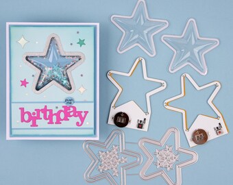 Self-Adhesive Star LED Lights for Christmas /Birthday Cards: Warm White Windows Lights for Light-Up Cards