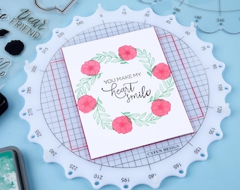 Rotating Stamping Platform: Circular Design Tool for Scrapbooking Card Making