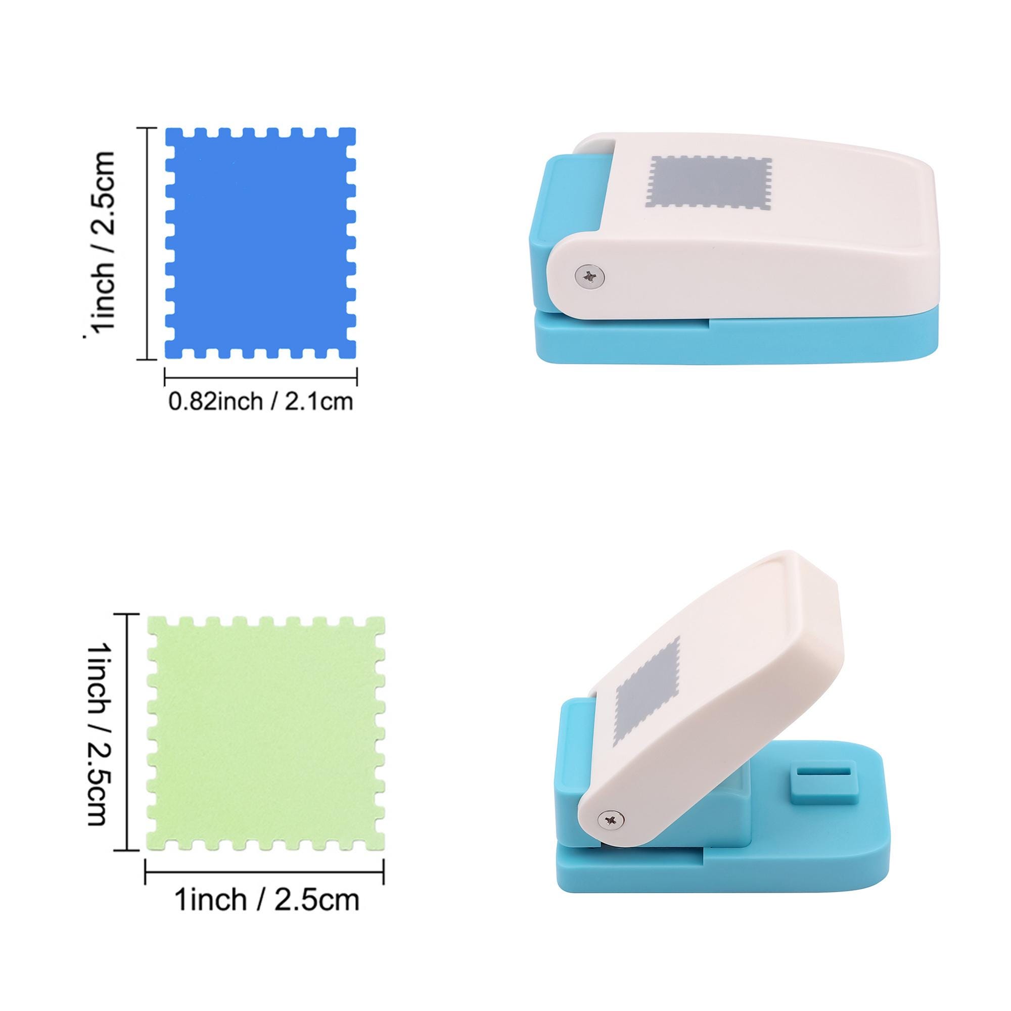 Rectangular Paper Punch 2pcs/set Postage Stamp Punch, 1 Inch Square or Rectangular Postage ...
