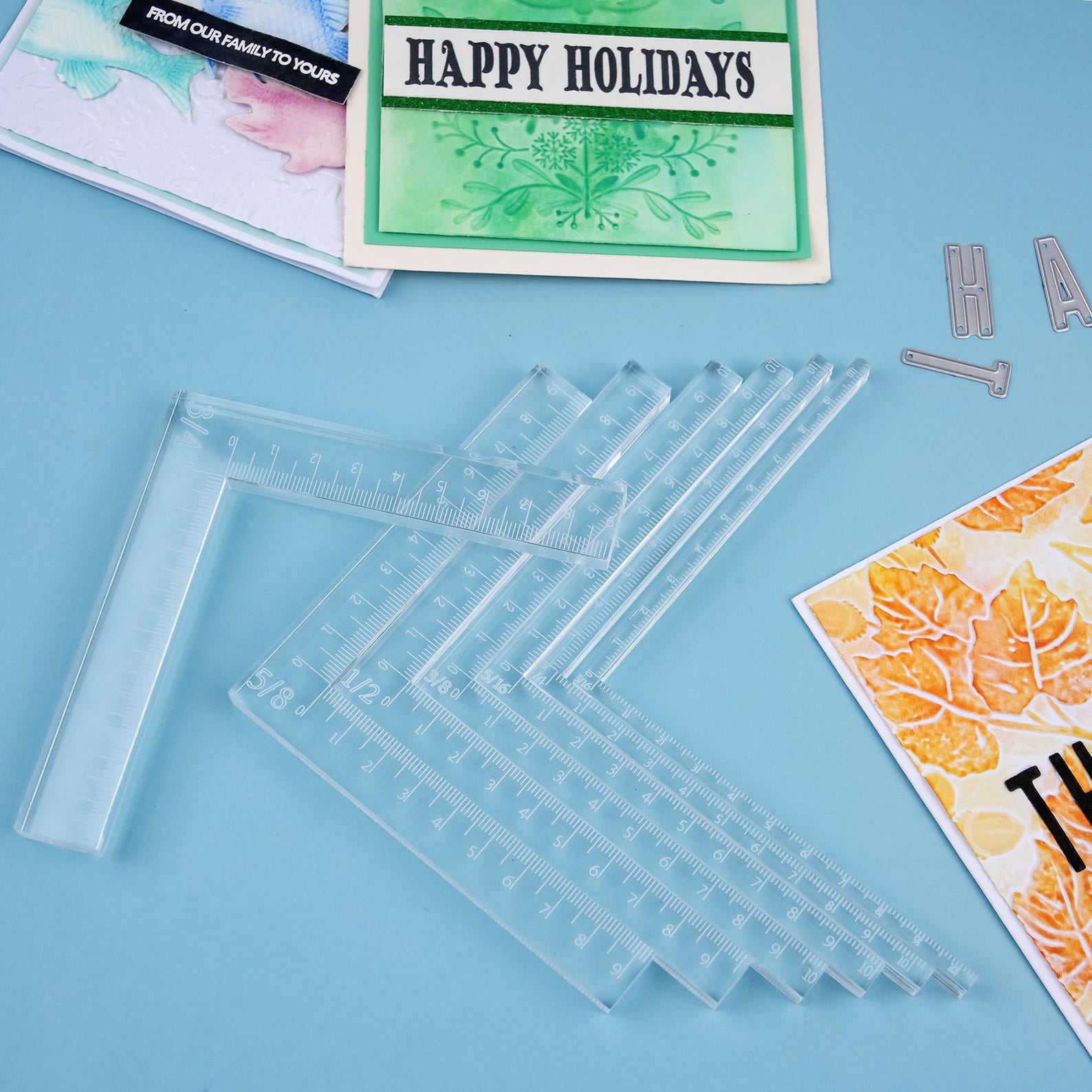 Acrylic L-square Ruler Set: Card Positioning & Layering Tools - Etsy