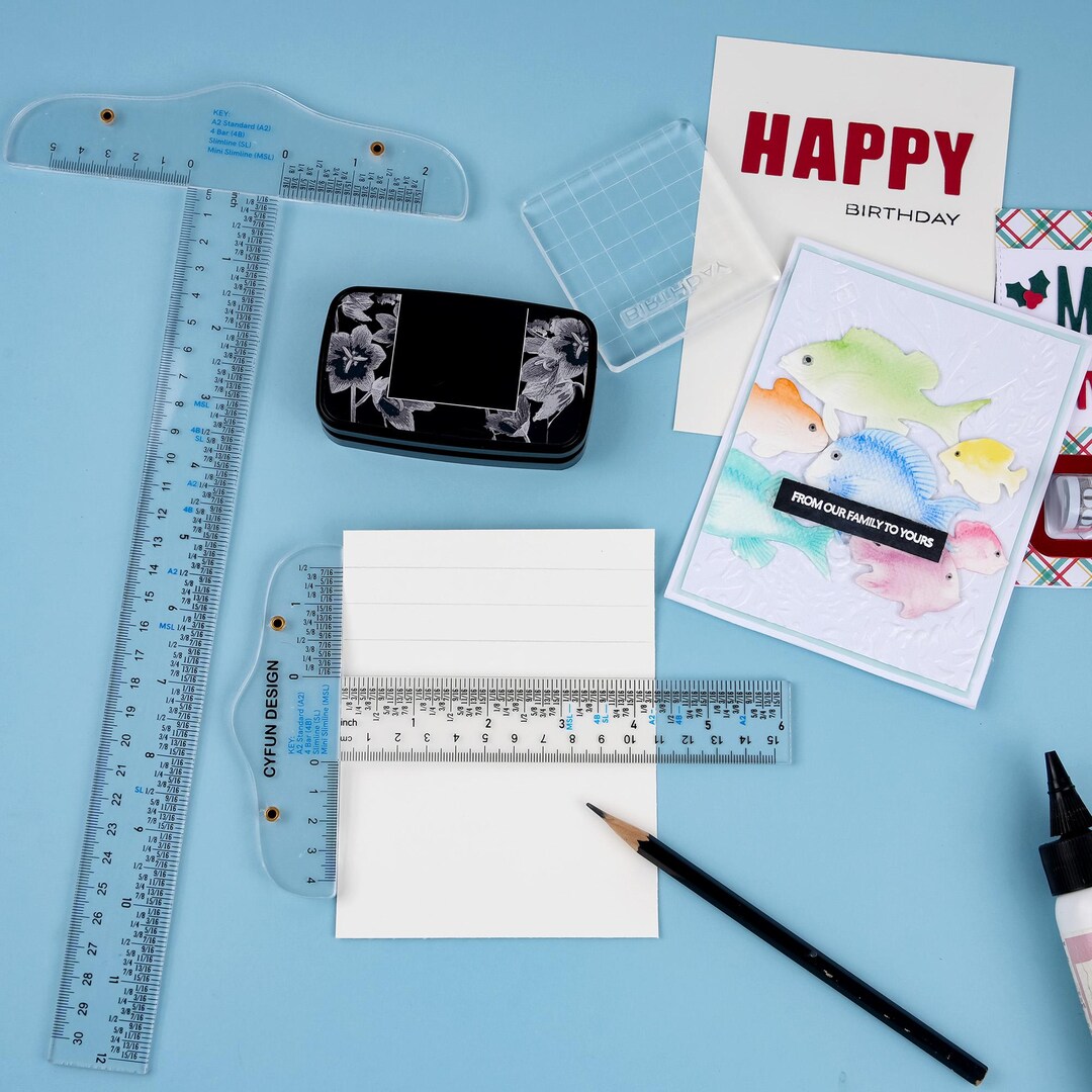 T Ruler Card Making Clear Acrylic T-square Ruler: Crafting Tool With Inches & Metric - Etsy