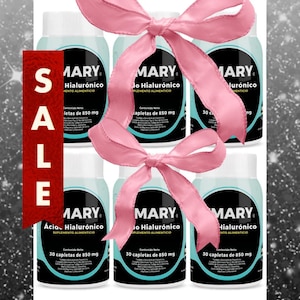 Pack of 6 Hyaluronic acid 30 caplets 850mg uMary