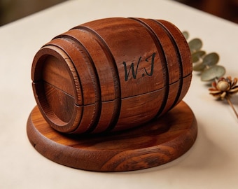 Personalized Whiskey Smoker Kit | Wooden Barrel Cocktail Smoker | Luxury Gift for Dad | Father's Day Gift | Bourbon & Cigar Lover Gift