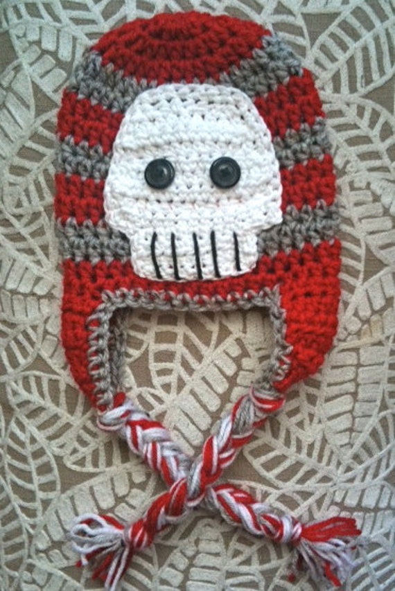 Items similar to InfantToddler skull beanie on Etsy