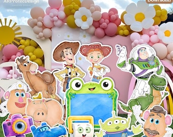 Printable Toy Story 5 Cutouts, Birthday Yard Sign Decor, Instant Download