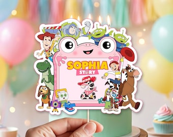 Printable Toy Story 5 Cake Topper for Girl, Custom Cowgirl Birthday Centerpiece, Digital Download