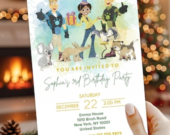 Personalized Wild Kratts Birthday Invitation, Custom Jungle Adventure Invite (Digital Download)