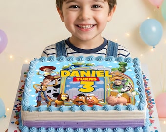 Personalized Toy Story Cake Topper, Printable Custom Birthday Download