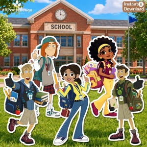 Wild Kratts Back to School Cutout, Printable Wildlife Classroom Decor, Instant Download