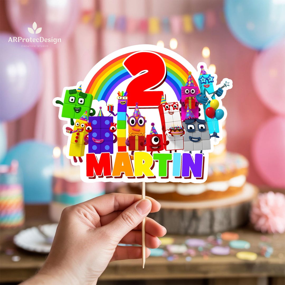 Buy Custom Printable Numberblocks Cake Topper: Personalized Party ...