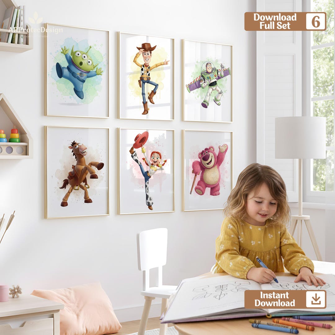 Toy Story Wall Art Print Set: Kids Room Decor (digital Download) - Etsy