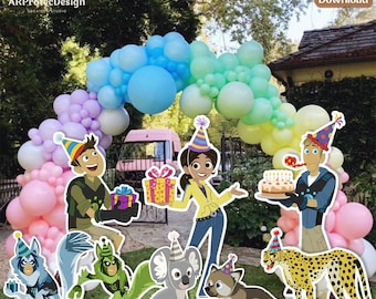 Wild Kratts Birthday Party Cut Out: Animal Adventure Decorations (Digital Download)