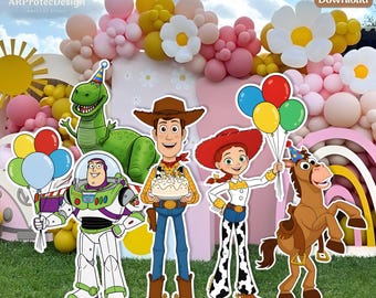 Toy Story Birthday Cut Out: Woody, Buzz, Jessie, Rex (Digital Download)