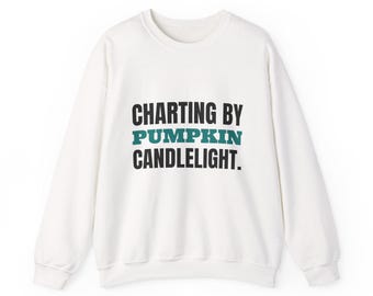 Sweatshirt oder Hoodie mit Kürbis-Kerzenlichtmotiv, Herbstgeschenk für Krankenschwestern, kuscheliger Unisex-Rundhalsausschnitt, lustiger Herbstpullover