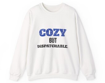 Gemütliches, aber dennoch einsatzbereites Sweatshirt oder Hoodie, Herbstgeschenk für Polizisten, kuscheliger Unisex-Rundhalsausschnitt, lustiger Herbstpullover