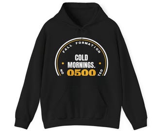 Kalte Morgen. 0500 Anyway Sweatshirt oder Hoodie, Herbstgeschenk für Militärveteranen, kuscheliger Unisex-Rundhalsausschnitt, lustiger Herbstpullover