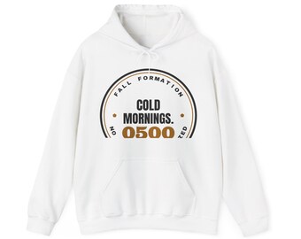 Kalte Morgen. 0500 Anyway Sweatshirt oder Hoodie, Herbstgeschenk für Militärveteranen, kuscheliger Unisex-Rundhalsausschnitt, lustiger Herbstpullover