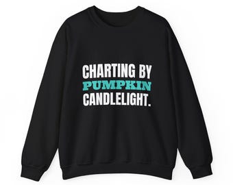 Sweatshirt oder Hoodie mit Kürbis-Kerzenlichtmotiv, Herbstgeschenk für Krankenschwestern, kuscheliger Unisex-Rundhalsausschnitt, lustiger Herbstpullover