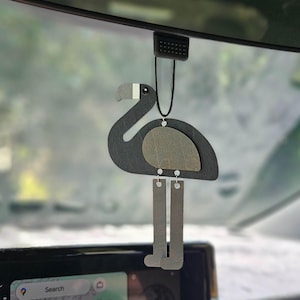 Jerry Black Flamingo Car Charm Mirror Ornament