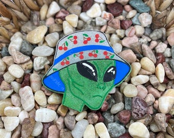 Alien Bucket Hat Freshie | Cute Alien Car Air Freshener | Funny Car Charm | Aesthetic Car Decor | Handmade Scented Freshie