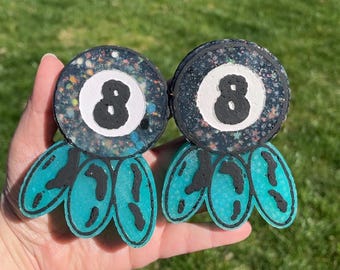 8 Ball Cow Print Freshie | Western Trend Car Freshie | Cow Print Car Charm | Aesthetic Car Decor